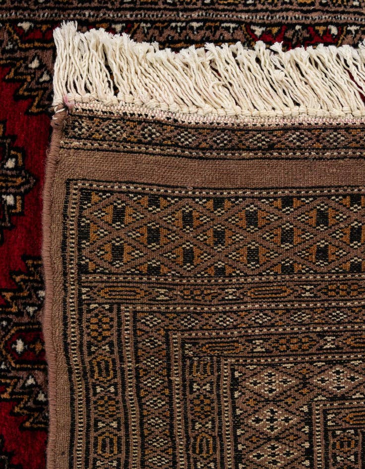 Detail image of 4' 3 x 6' 2  Hand Knotted Bokhara Oriental Wool Rug