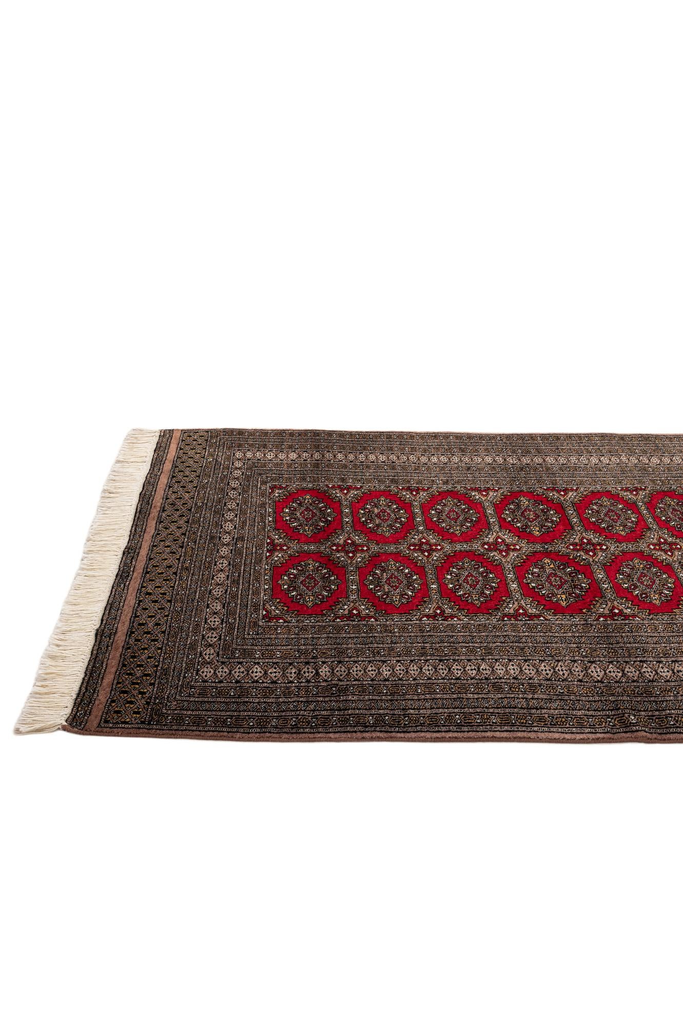 4' 3 x 6' 2 Hand Knotted Bokhara Oriental Wool Rug