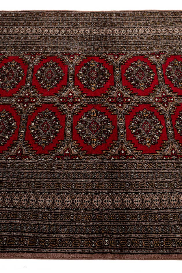 Detail image of 4' 3 x 6' 2 Hand Knotted Bokhara Oriental Wool Rug
