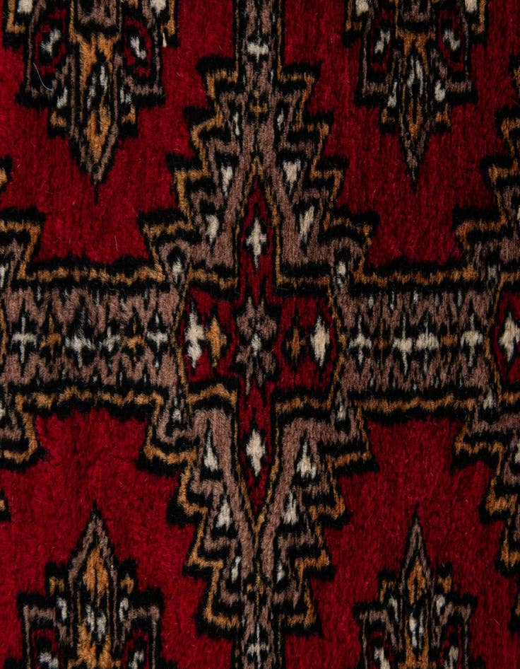 Detail image of 4' 3 x 6' 2  Hand Knotted Bokhara Oriental Wool Rug