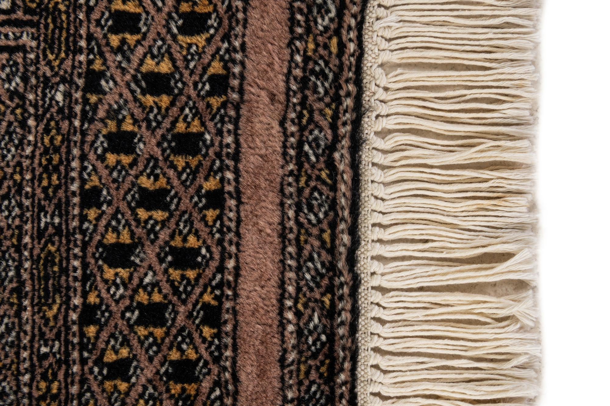 4' 3 x 6' 2 Hand Knotted Bokhara Oriental Wool Rug
