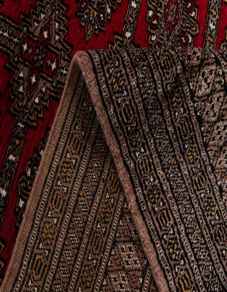 Detail image of 4' 3 x 6' 2  Hand Knotted Bokhara Oriental Wool Rug