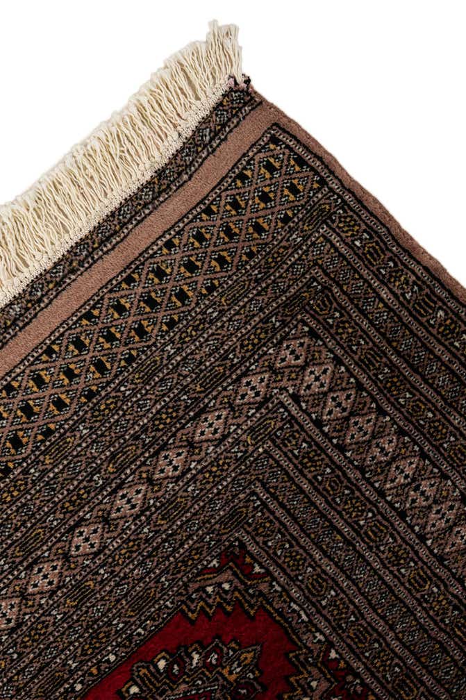 4' 3 x 6' 2 Hand Knotted Bokhara Oriental Wool Rug