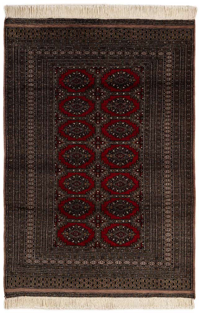 4' 3 x 6' 2 Hand Knotted Bokhara Oriental Wool Rug