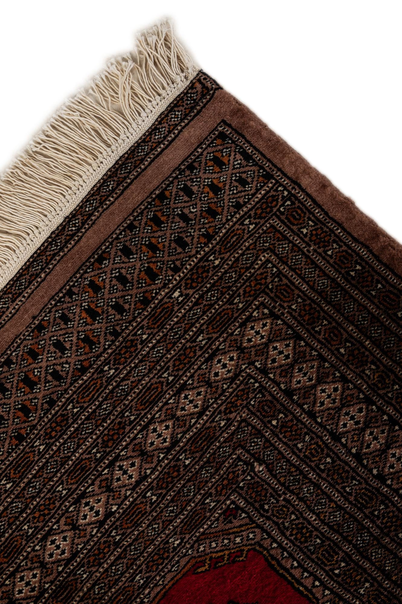 4' 3 x 6' 2 Hand Knotted Bokhara Oriental Wool Rug