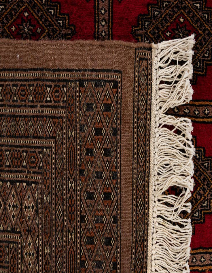 Detail image of 4' 3 x 6' 2  Hand Knotted Bokhara Oriental Wool Rug