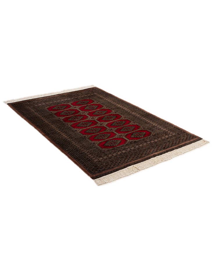 Detail image of 4' 3 x 6' 2 Hand Knotted Bokhara Oriental Wool Rug