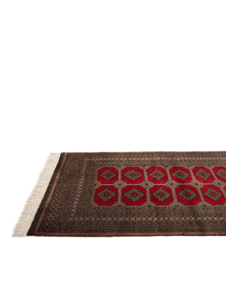 Detail image of 4' 3 x 6' 2 Hand Knotted Bokhara Oriental Wool Rug