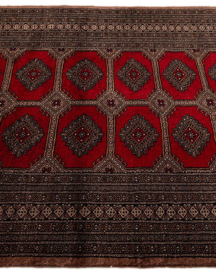 Detail image of 4' 3 x 6' 2 Hand Knotted Bokhara Oriental Wool Rug