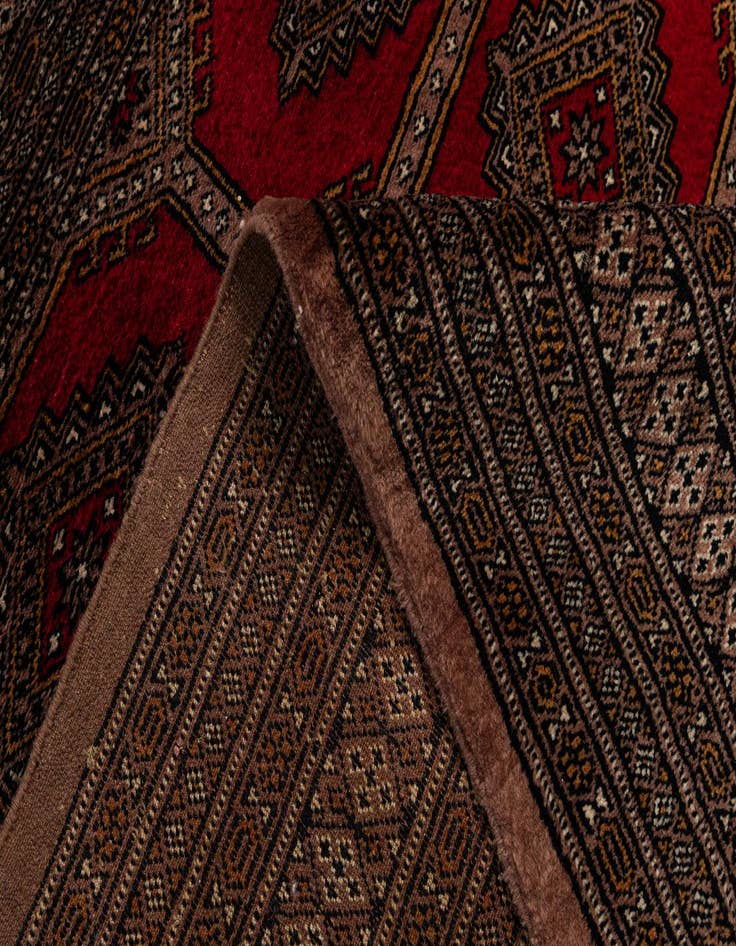 Detail image of 4' 3 x 6' 2  Hand Knotted Bokhara Oriental Wool Rug