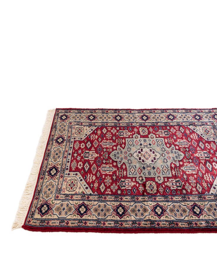 Detail image of 3' 2 x 5' 1  Hand Knotted Bokhara Wool Rug