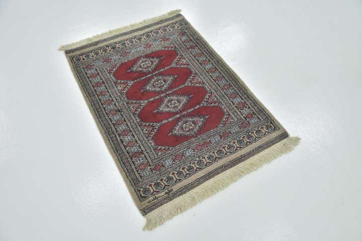 2' 9 x 3' 8 Hand Knotted Bokhara Oriental Wool Rug