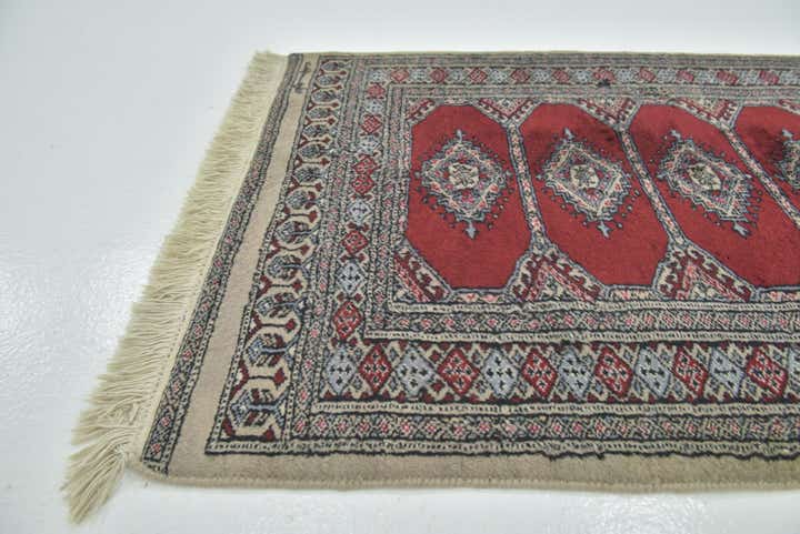 2' 9 x 3' 8 Hand Knotted Bokhara Oriental Wool Rug