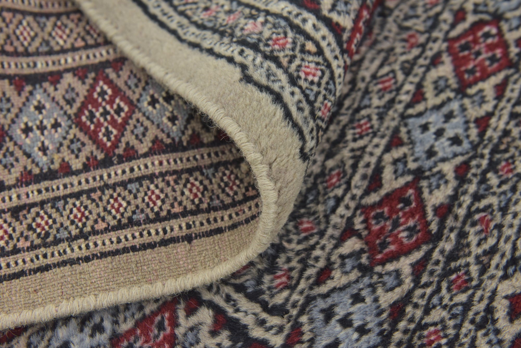 2' 9 x 3' 8 Hand Knotted Bokhara Oriental Wool Rug