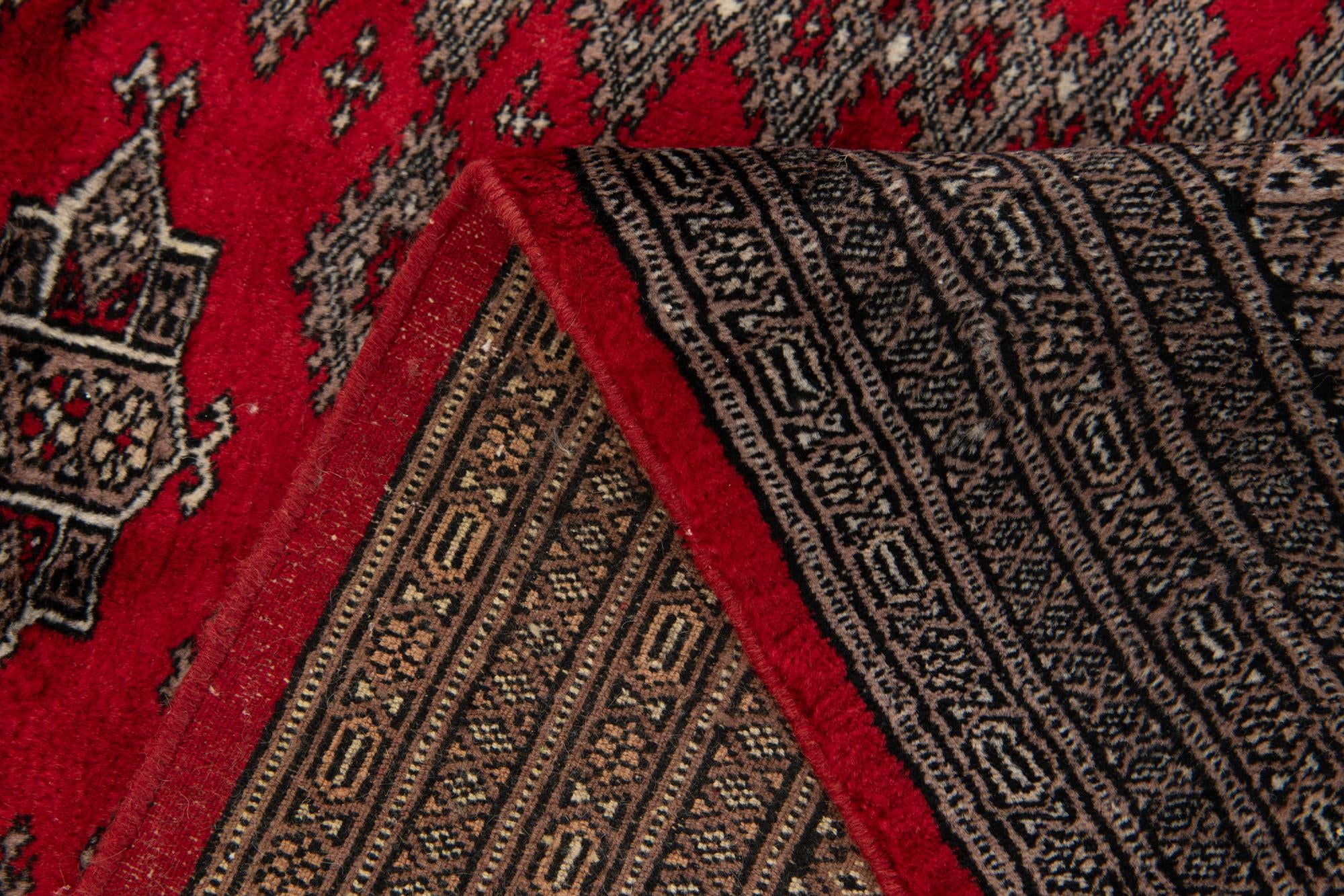 6' 4 x 8' 10 Hand Knotted Bokhara Oriental Wool Rug
