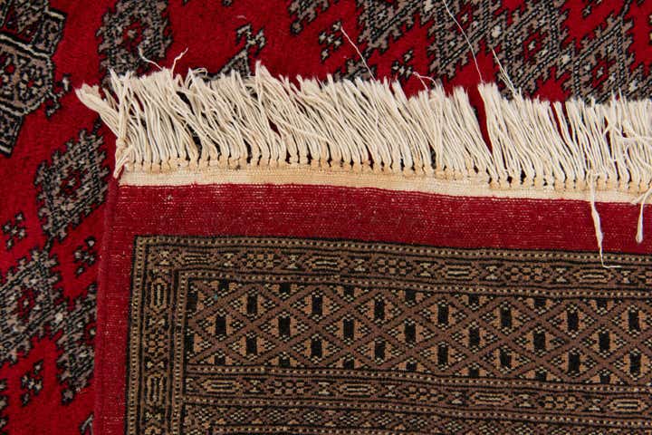 6' 4 x 8' 10 Hand Knotted Bokhara Oriental Wool Rug