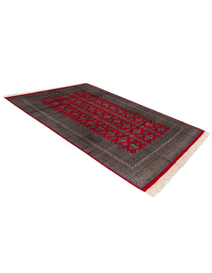 6' 4 x 8' 10 Hand Knotted Bokhara Oriental Wool Rug