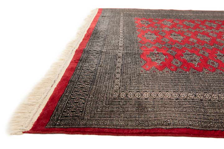 6' 4 x 8' 10 Hand Knotted Bokhara Oriental Wool Rug