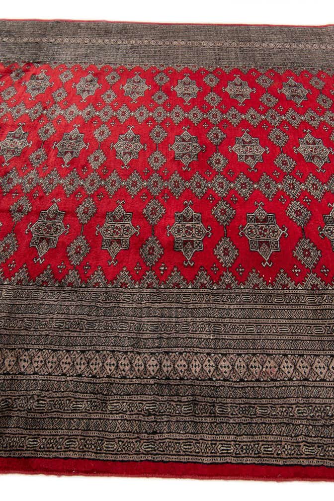 6' 4 x 8' 10 Hand Knotted Bokhara Oriental Wool Rug