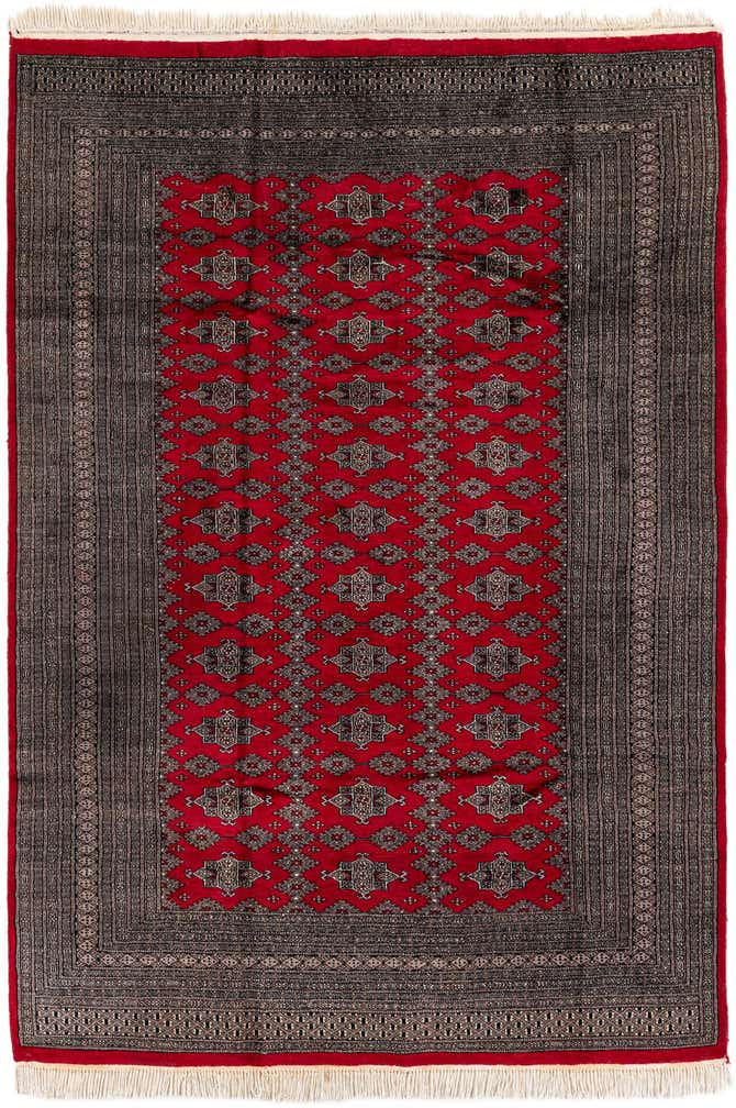 6' 4 x 8' 10 Hand Knotted Bokhara Oriental Wool Rug