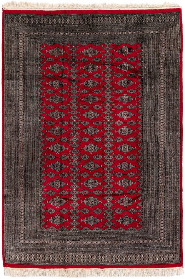 Detail image of 6' 4 x 8' 10 Hand Knotted Bokhara Oriental Wool Rug