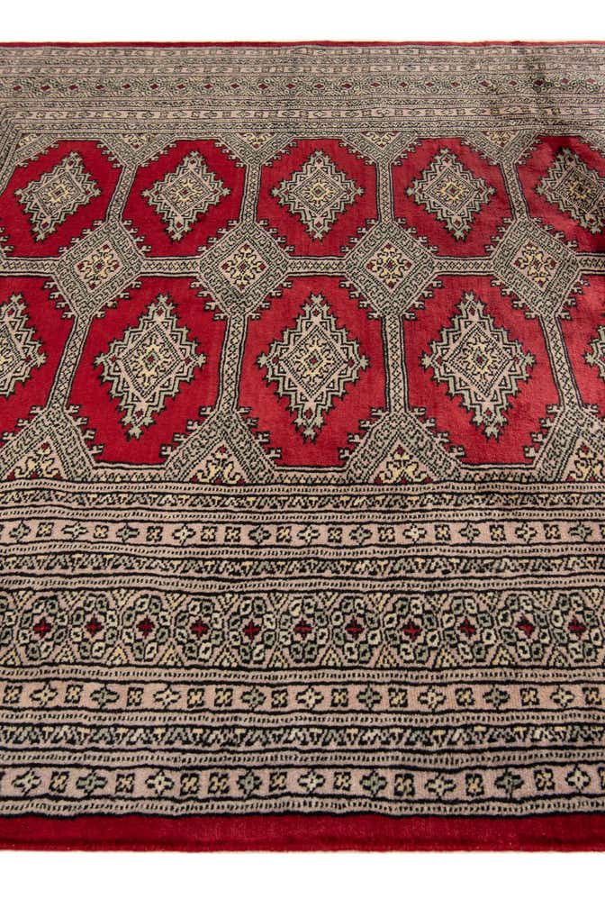 4' 7 x 6' 4 Hand Knotted Bokhara Wool Rug