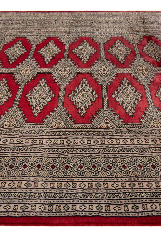 Detail image of 4' 7 x 6' 4 Hand Knotted Bokhara Wool Rug