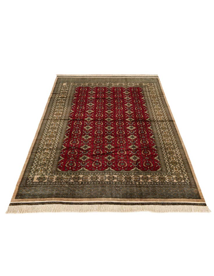 Detail image of 6' 5 x 9' 1 Hand Knotted Bokhara Oriental Wool Rug