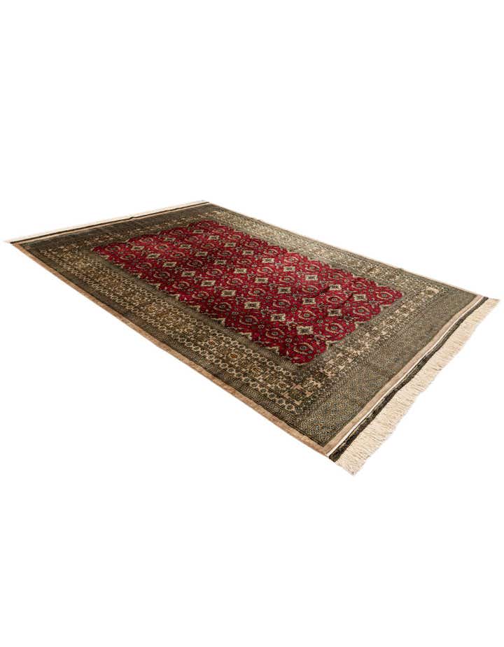 6' 5 x 9' 1 Hand Knotted Bokhara Oriental Wool Rug