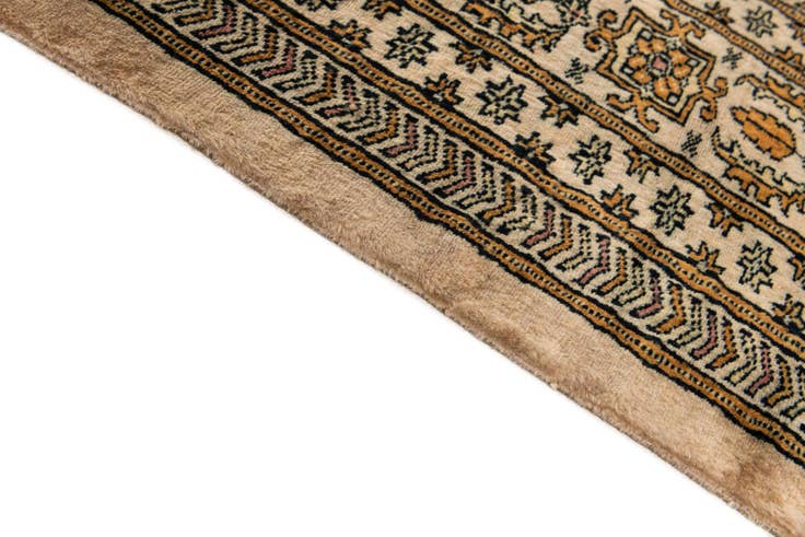 Detail image of 6' 5 x 9' 1 Hand Knotted Bokhara Oriental Wool Rug