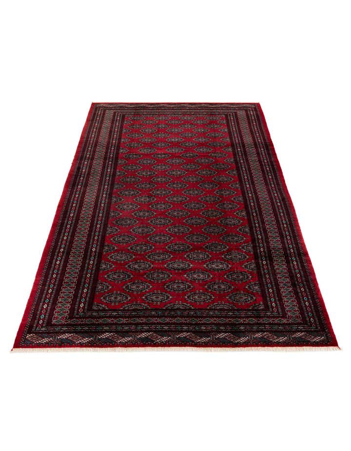 190cm x 295cm anudado a mano Bokhara Alfombra Oriental Lana