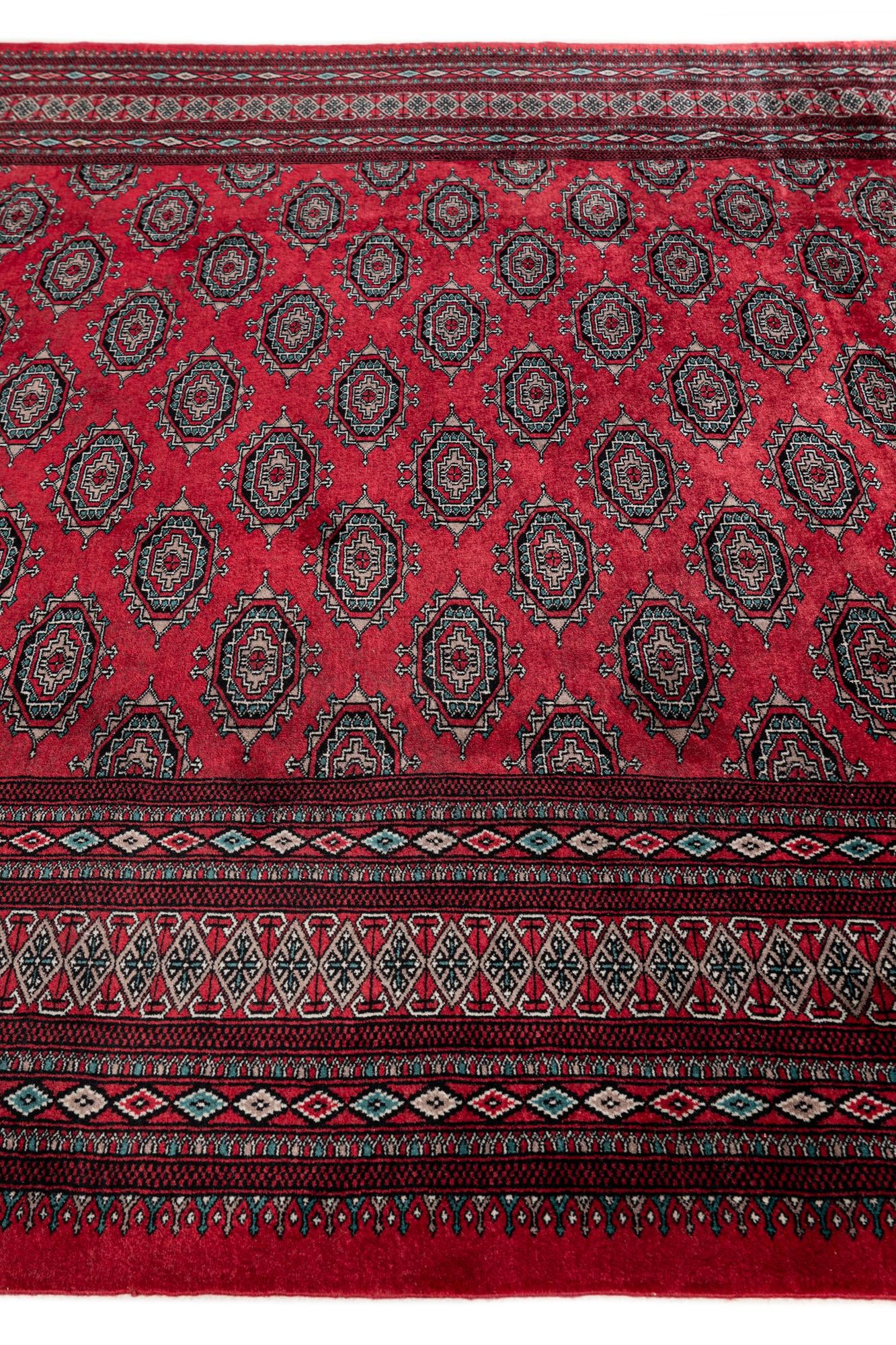 190cm x 295cm anudado a mano Bokhara Alfombra Oriental Lana