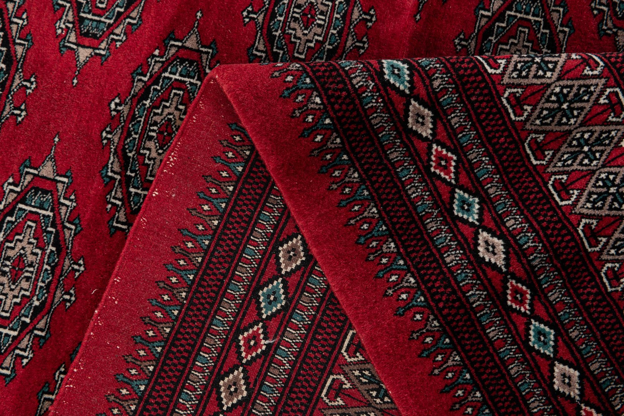 190cm x 295cm anudado a mano Bokhara Alfombra Oriental Lana