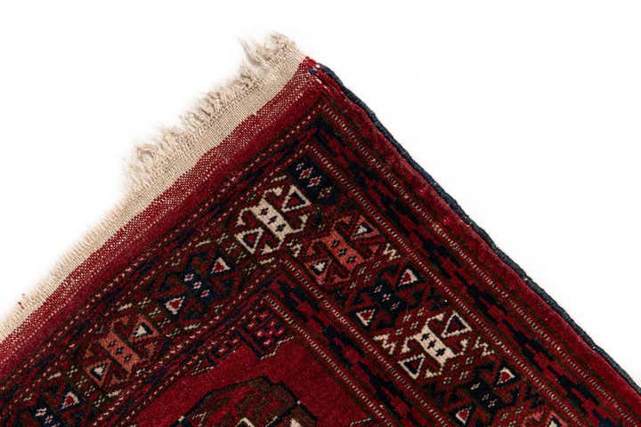 3' 1 x 3' 9 Hand Knotted Bokhara Oriental Wool Rug