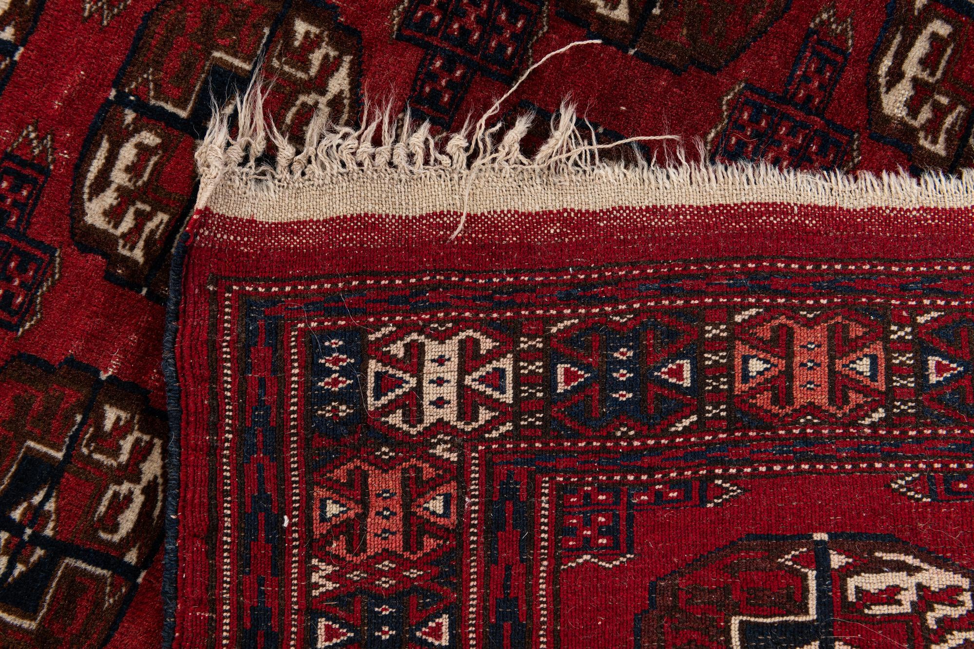 3' 1 x 3' 9 Hand Knotted Bokhara Oriental Wool Rug