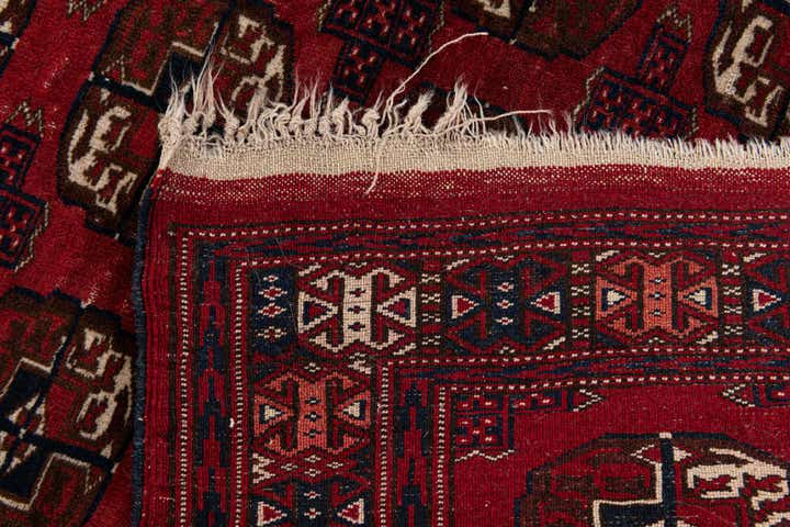 3' 1 x 3' 9 Hand Knotted Bokhara Oriental Wool Rug