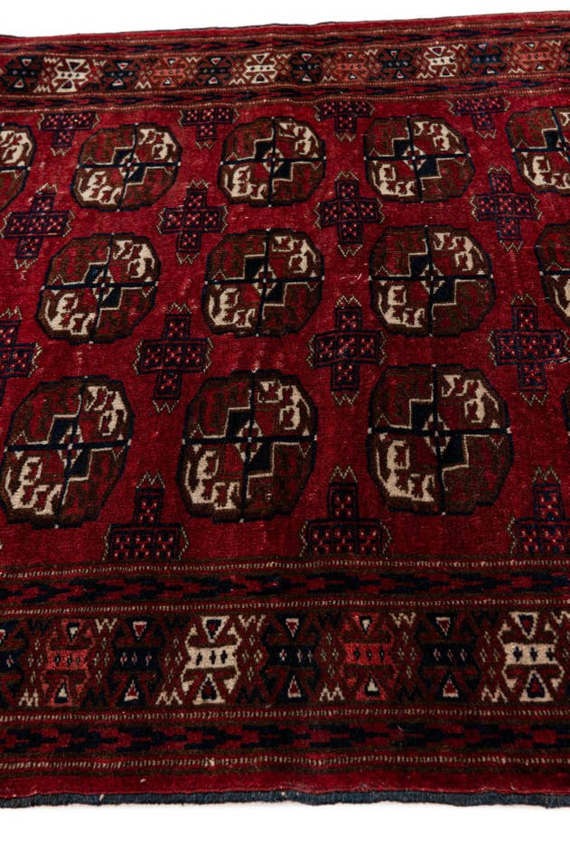Detail image of 3' 1 x 3' 9 Hand Knotted Bokhara Oriental Wool Rug