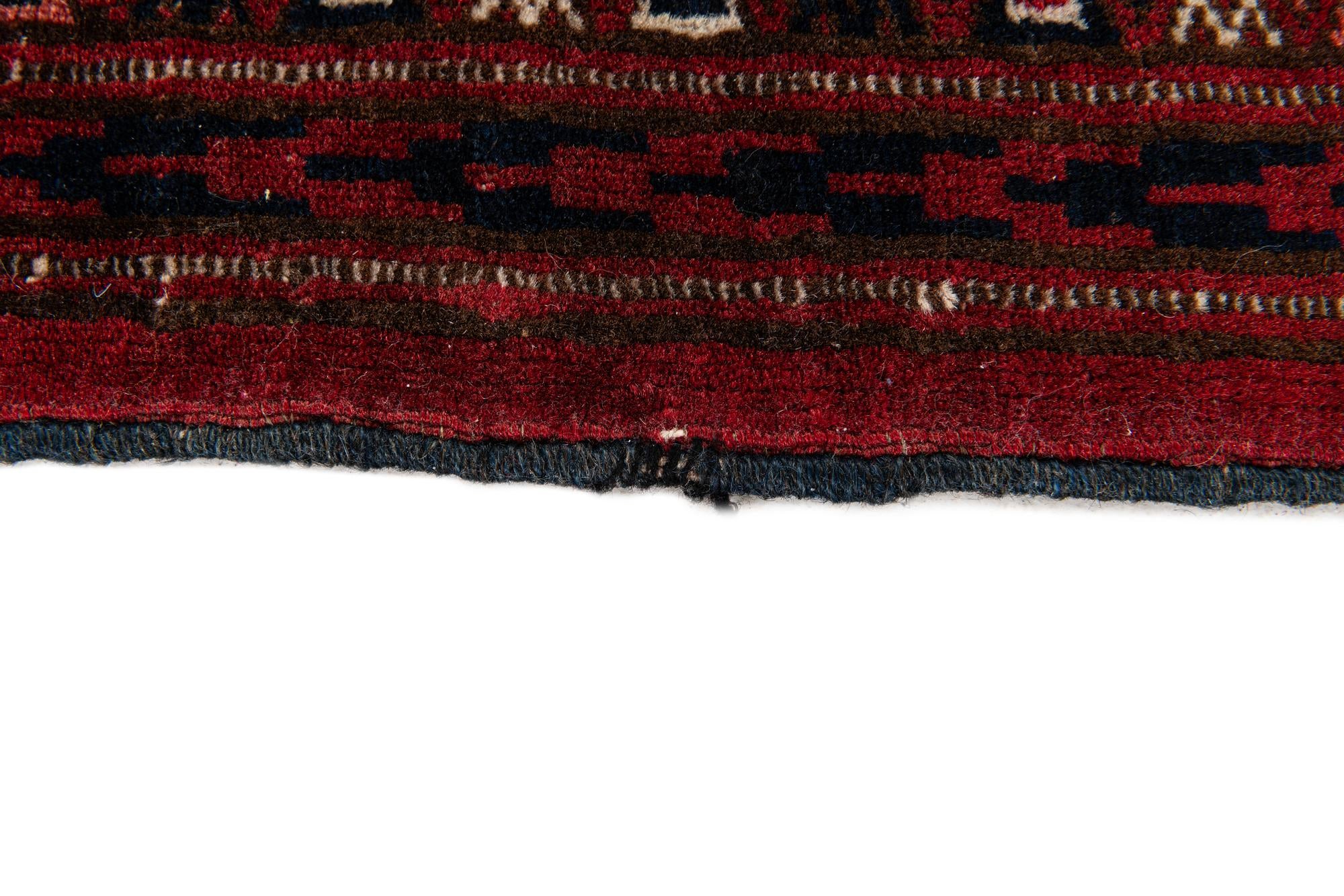 3' 1 x 3' 9 Hand Knotted Bokhara Oriental Wool Rug