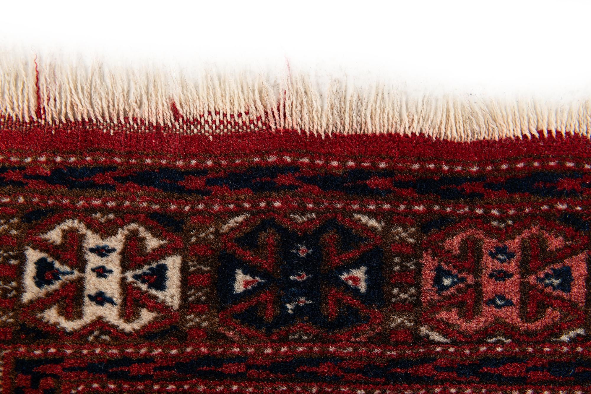 3' 1 x 3' 9 Hand Knotted Bokhara Oriental Wool Rug