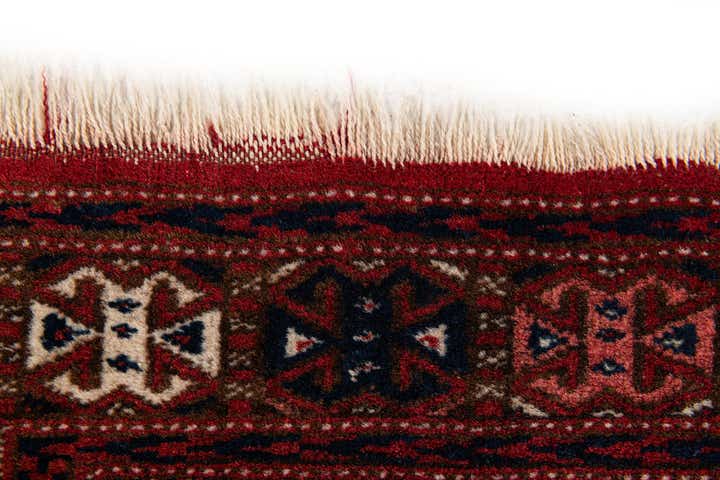 3' 1 x 3' 9 Hand Knotted Bokhara Oriental Wool Rug