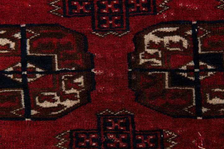 3' 1 x 3' 9 Hand Knotted Bokhara Oriental Wool Rug