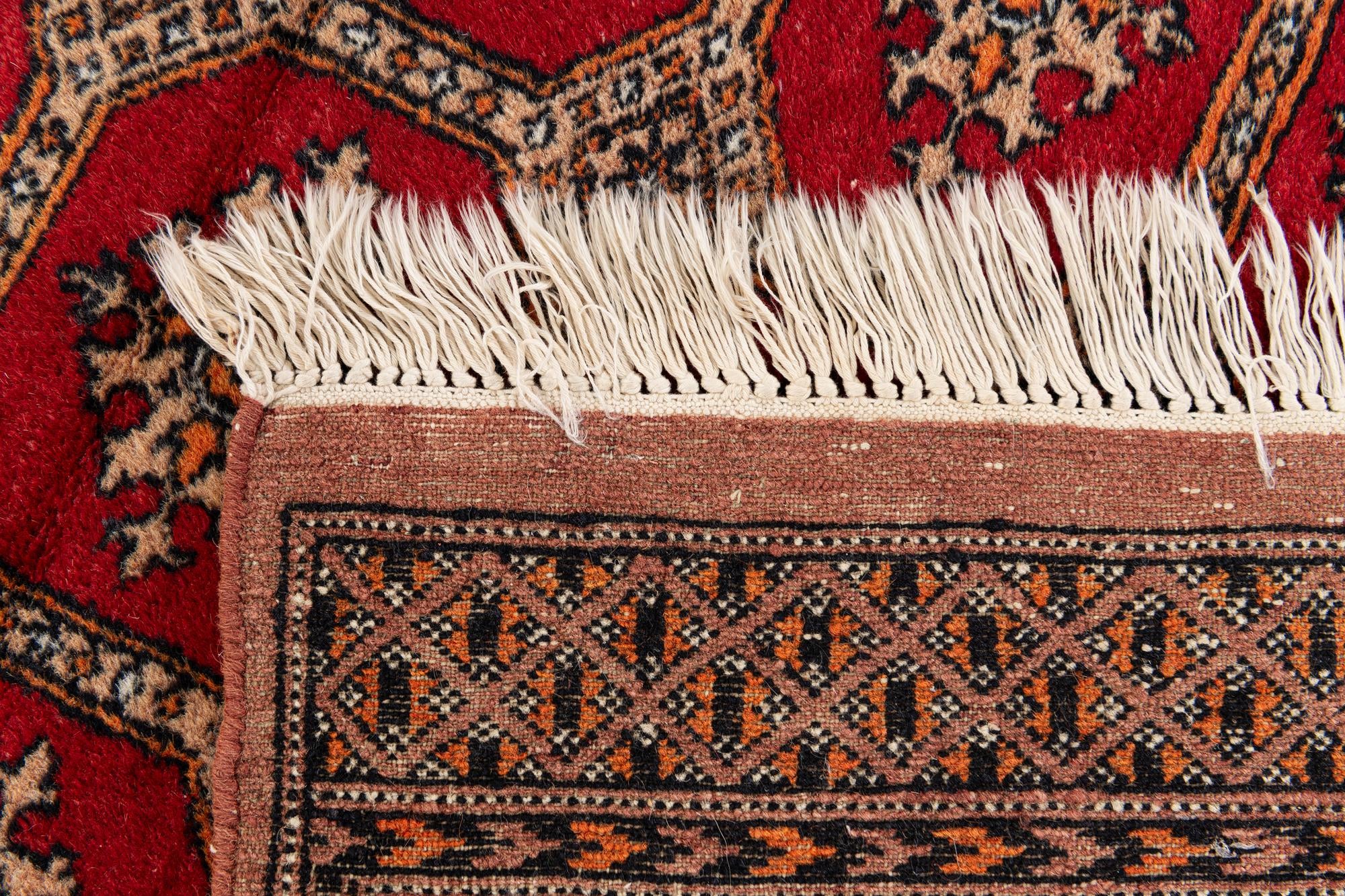 4' 1 x 6' 1 Hand Knotted Bokhara Wool Rug