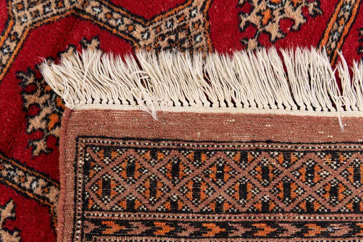 4' 1 x 6' 1 Hand Knotted Bokhara Wool Rug