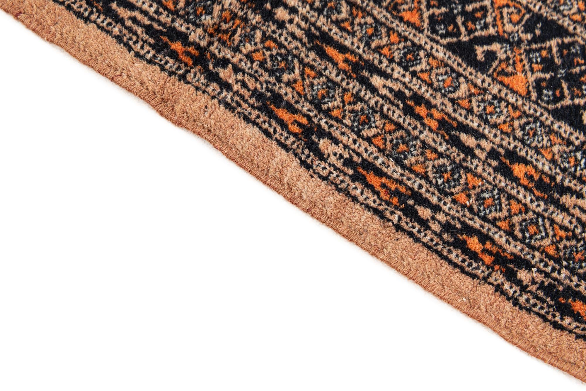4' 1 x 6' 1 Hand Knotted Bokhara Wool Rug