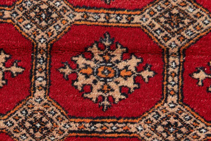 4' 1 x 6' 1 Hand Knotted Bokhara Wool Rug