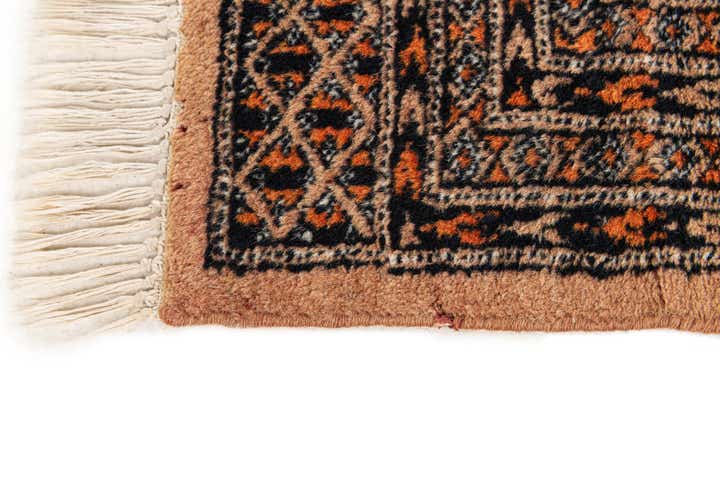 4' 1 x 6' 1 Hand Knotted Bokhara Wool Rug