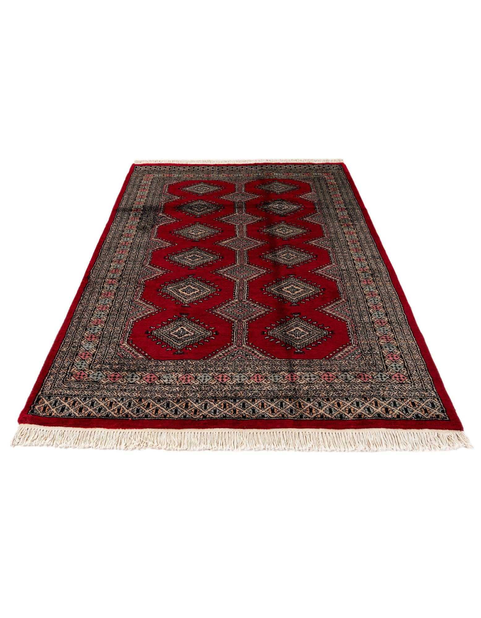 4' 2 x 6' 5 Hand Knotted Bokhara Oriental Wool Rug