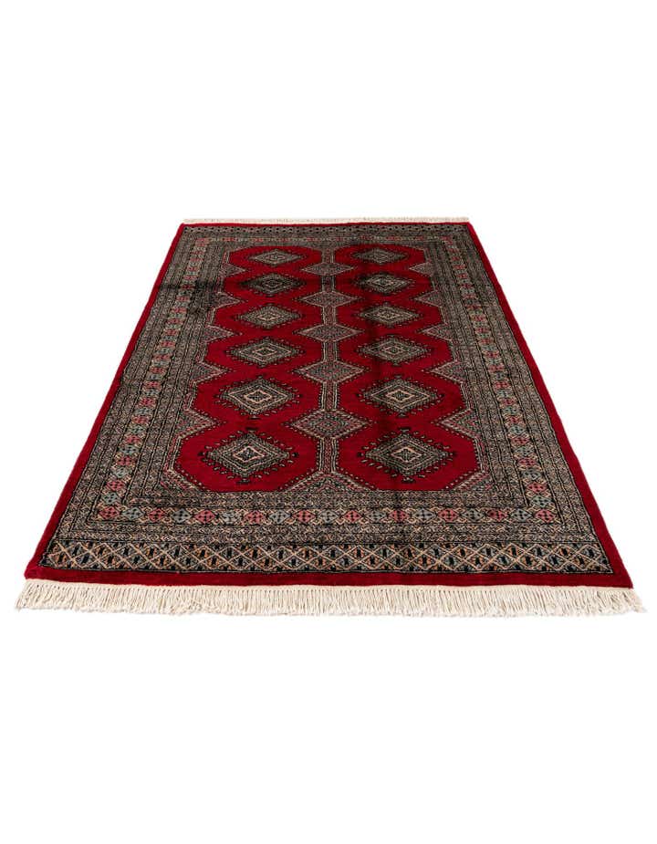 4' 2 x 6' 5 Hand Knotted Bokhara Oriental Wool Rug