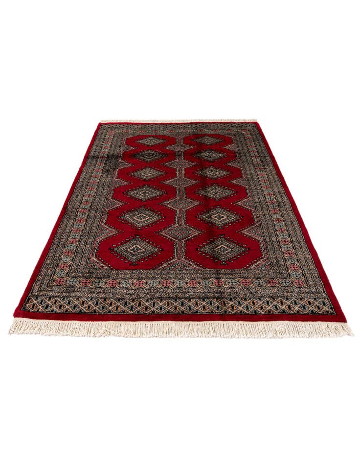 Detail image of 4' 2 x 6' 5 Hand Knotted Bokhara Oriental Wool Rug