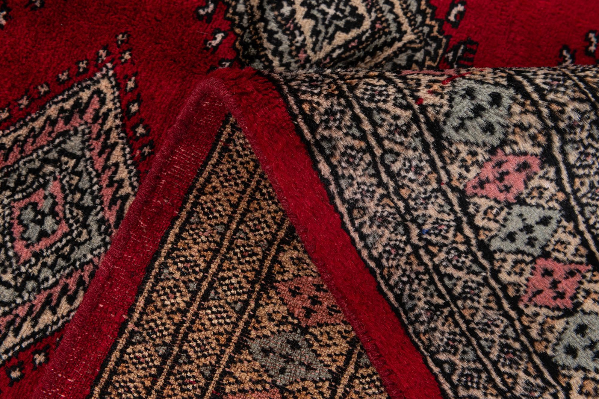 4' 2 x 6' 5 Hand Knotted Bokhara Oriental Wool Rug